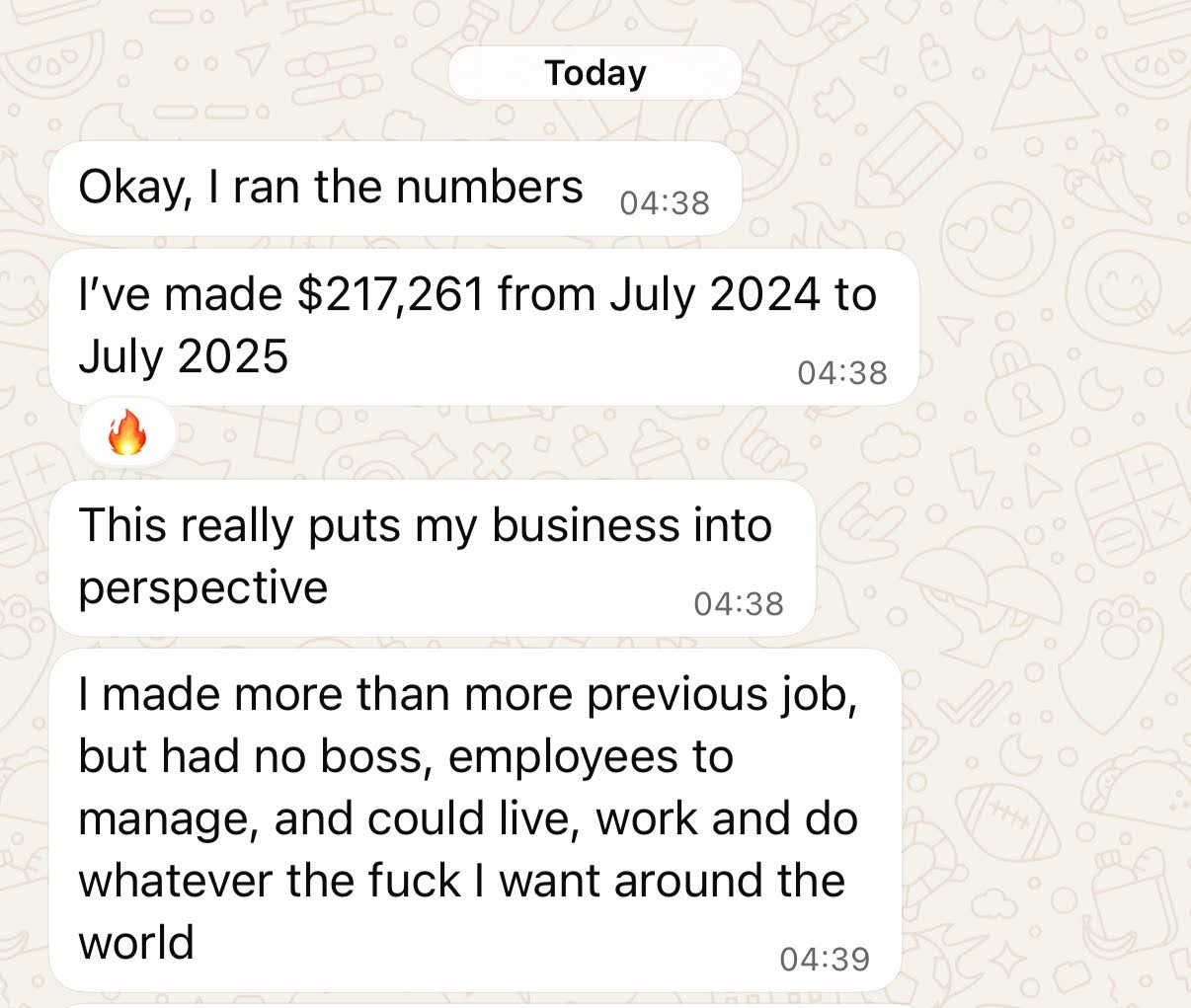 Michael — $217,261 in 12 months